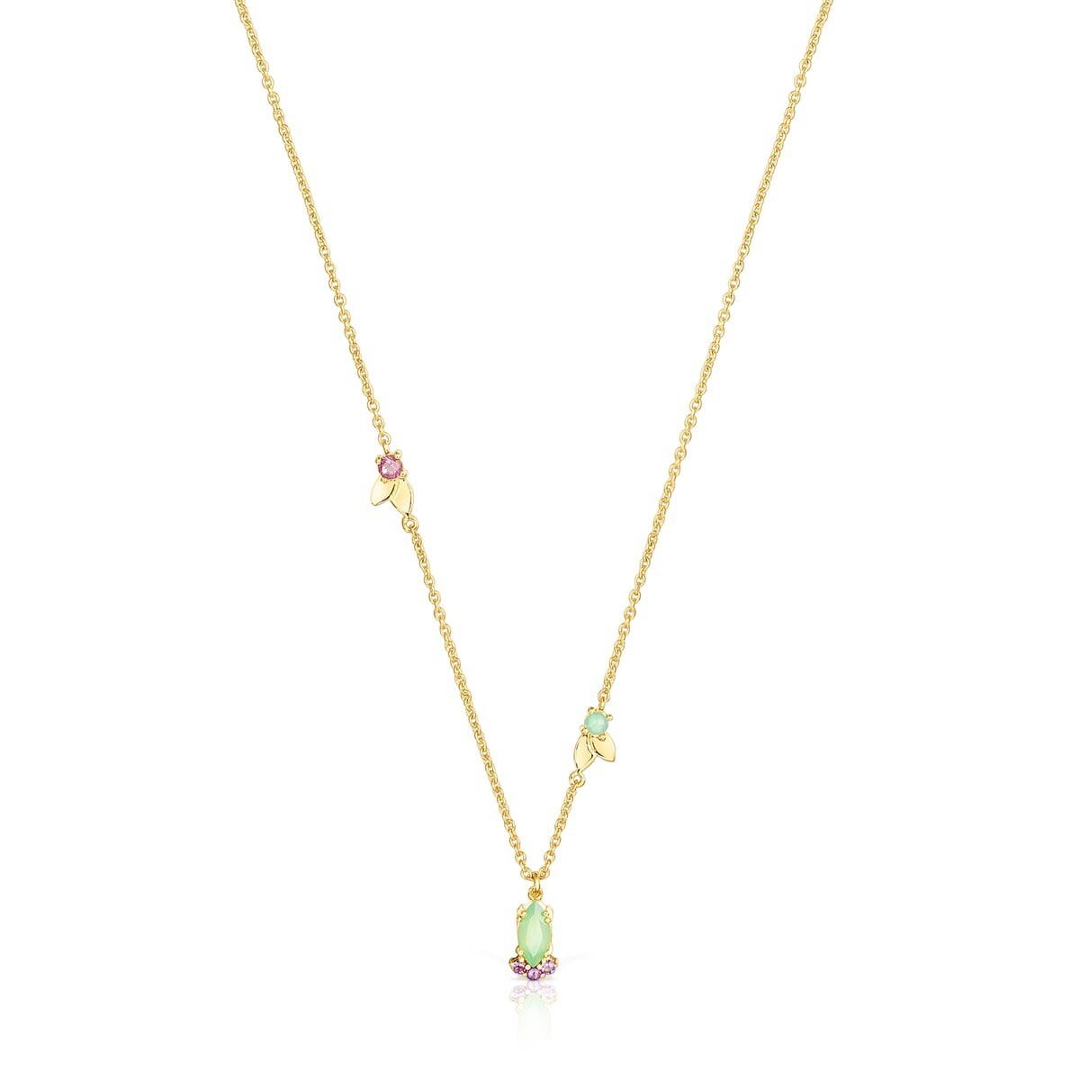 Колье Tous Fragile Nature, позолоченное серебро/драгоценные камни