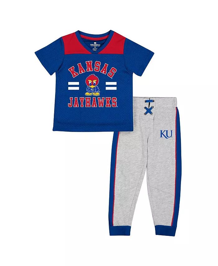 Комплект из майки и брюк Ka-Boot-It для мальчиков и девочек Royal, Heather Grey Kansas Jayhawks Colosseum
Комплект из майки и брюк Ka-Boot-It для мальчиков и девочек Royal, Heather Grey Kansas Jayhawks Colosseum