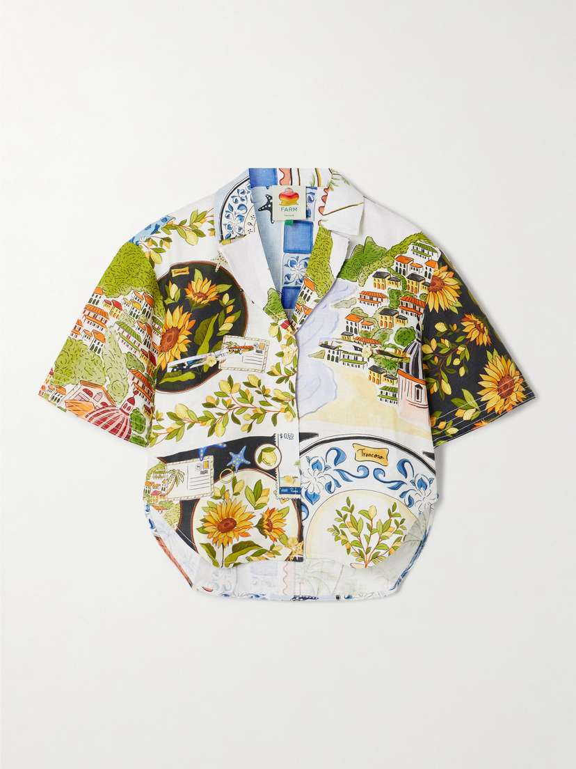 Укороченная рубашка из льняного полотна с принтом Farm Rio, мультиколор
Укороченная рубашка из льняного полотна с принтом Farm Rio, мультиколор