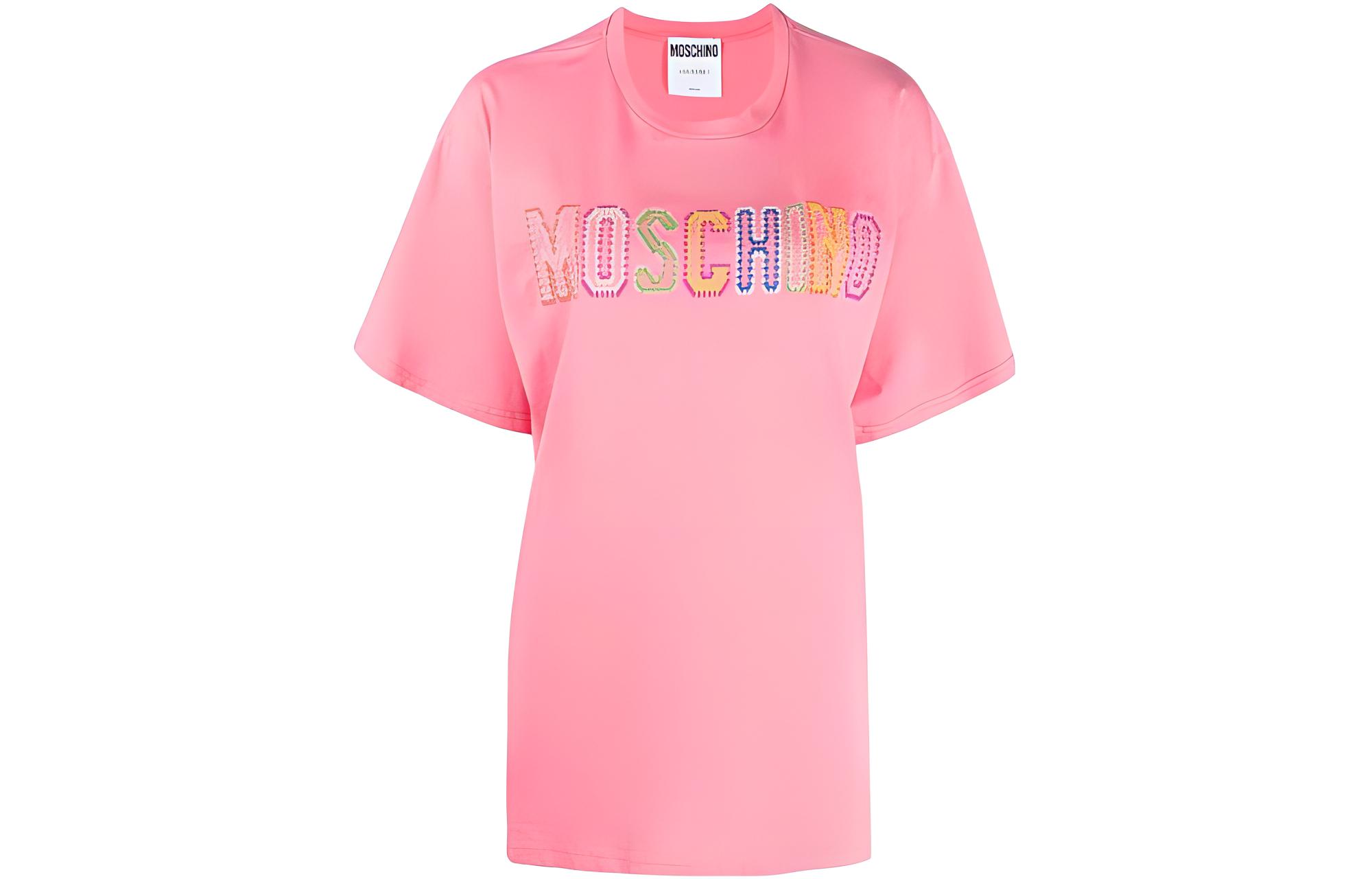 Футболка с вышитым логотипом Moschino, розовый
Футболка с вышитым логотипом Moschino, розовый