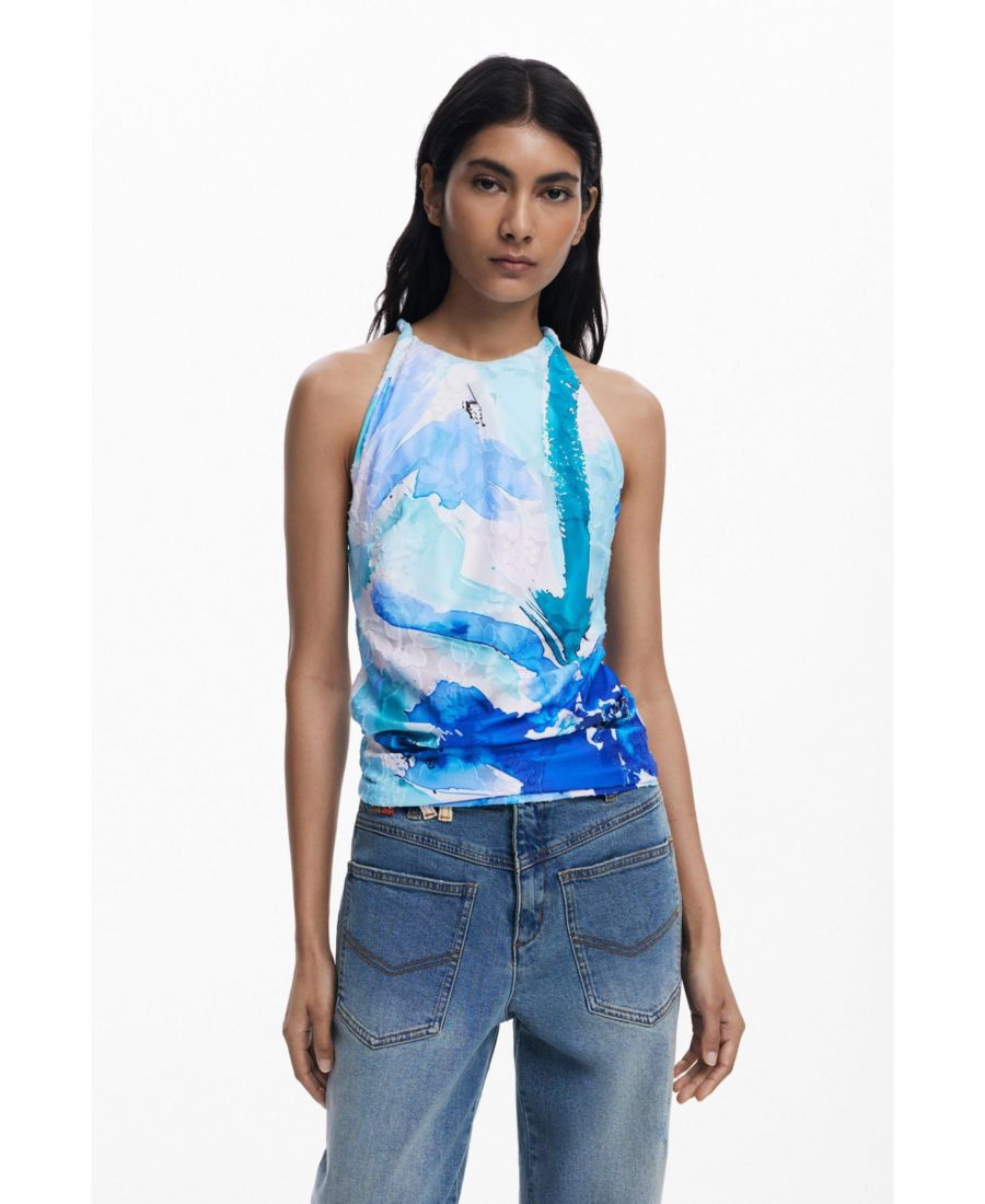 Женская майка с цветочным принтом Desigual, Blue
Женская майка с цветочным принтом Desigual, Blue