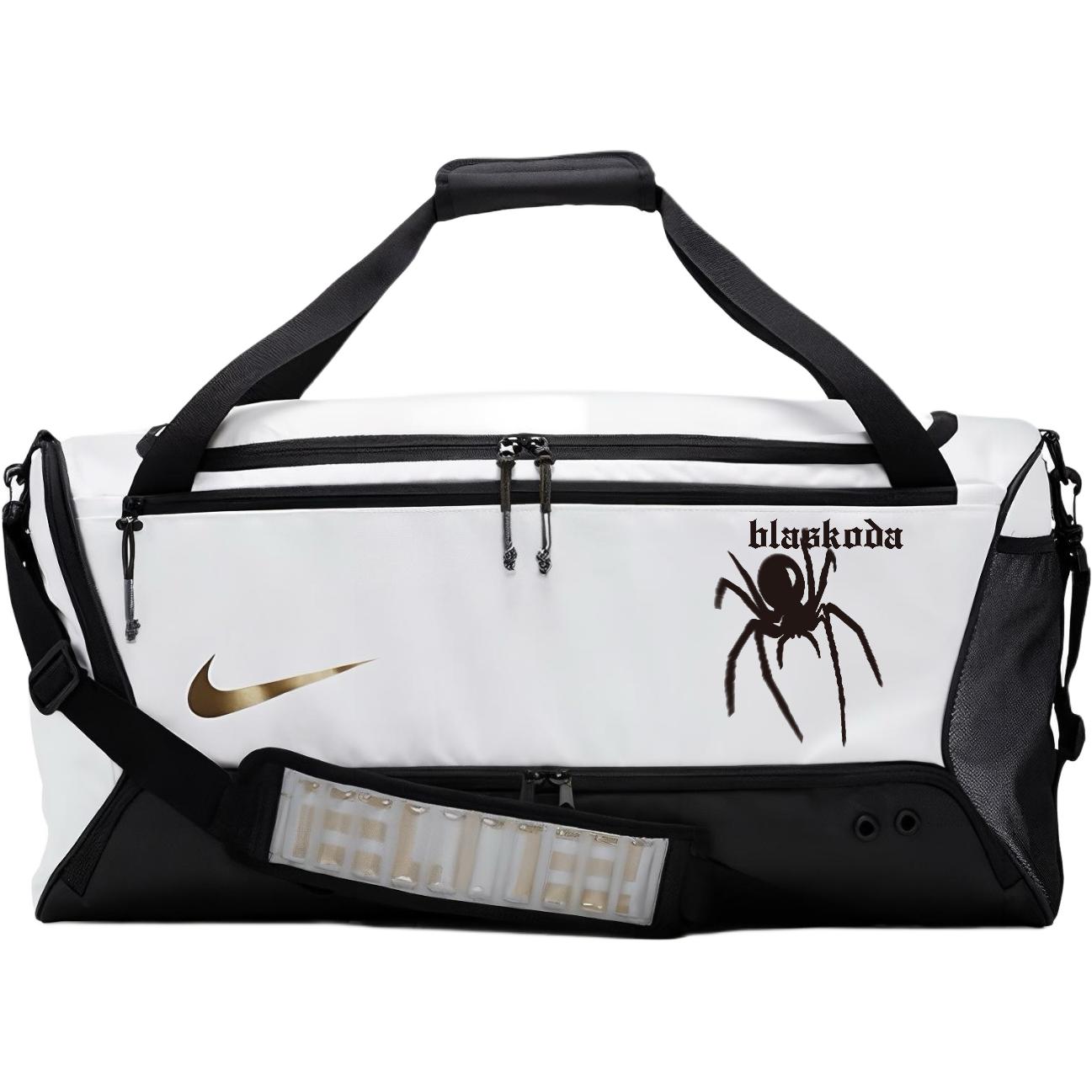 Nike Тканевая дорожная сумка унисекс переливающаяся черно-белая, Spiders 1
Nike Тканевая дорожная сумка унисекс переливающаяся черно-белая, Spiders 1