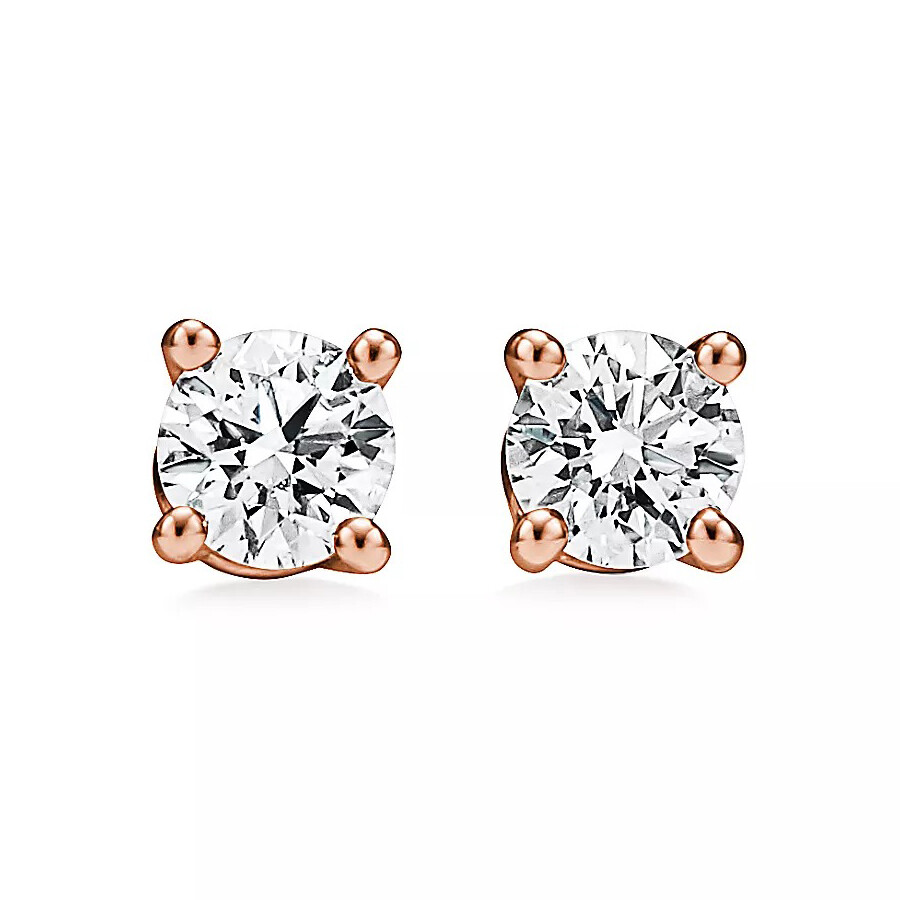 Серьги Tiffany & Co. Solitaire Diamond Stud, розовое золото/бриллиант 
Серьги Tiffany & Co. Solitaire Diamond Stud, розовое золото/бриллиант