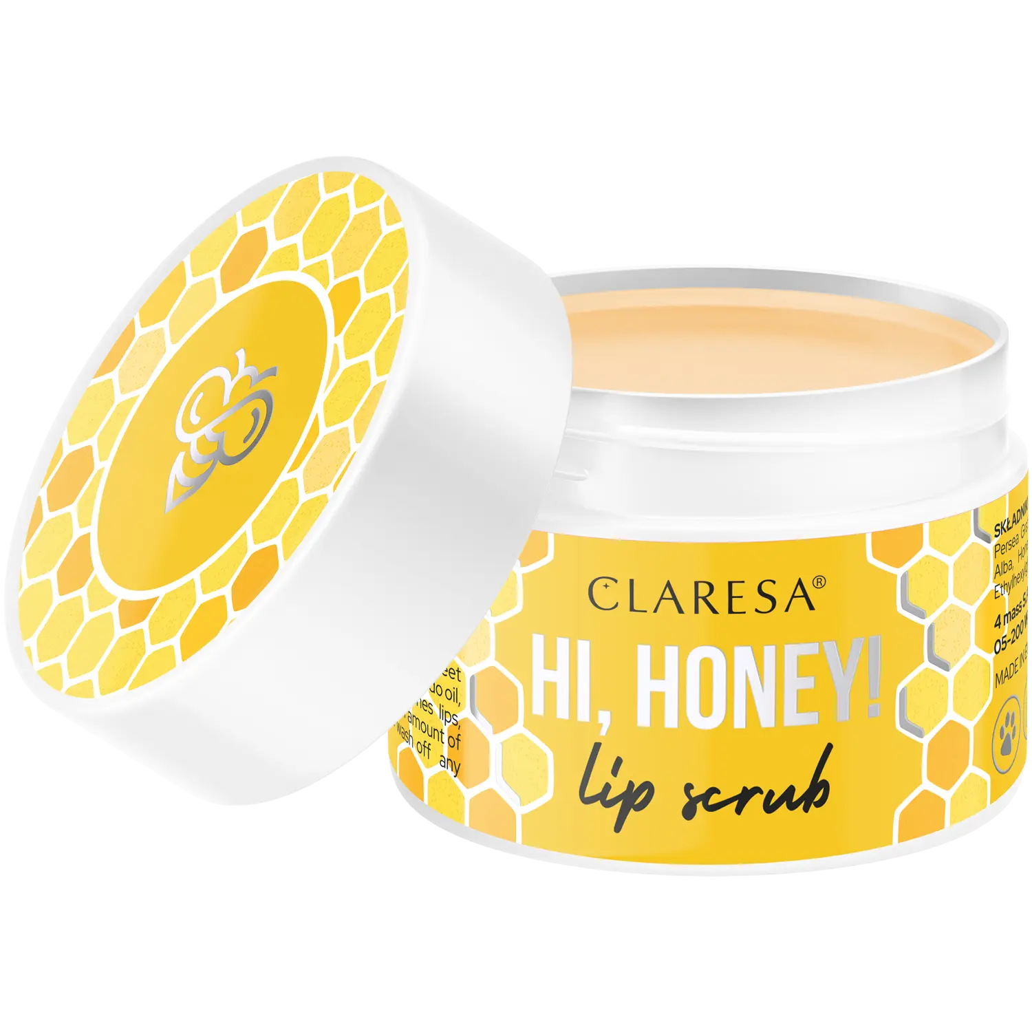 Claresa hi honey питательный медовый скраб для губ, 15 г
Claresa hi honey питательный медовый скраб для губ, 15 г