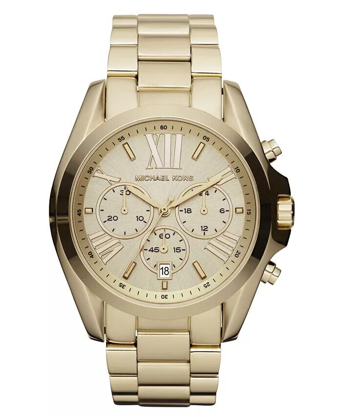 Часы-хронограф унисекс Bradshaw с золотистым браслетом из нержавеющей стали, 43 мм, MK5605 Michael Kors
Часы-хронограф унисекс Bradshaw с золотистым браслетом из нержавеющей стали, 43 мм, MK5605 Michael Kors