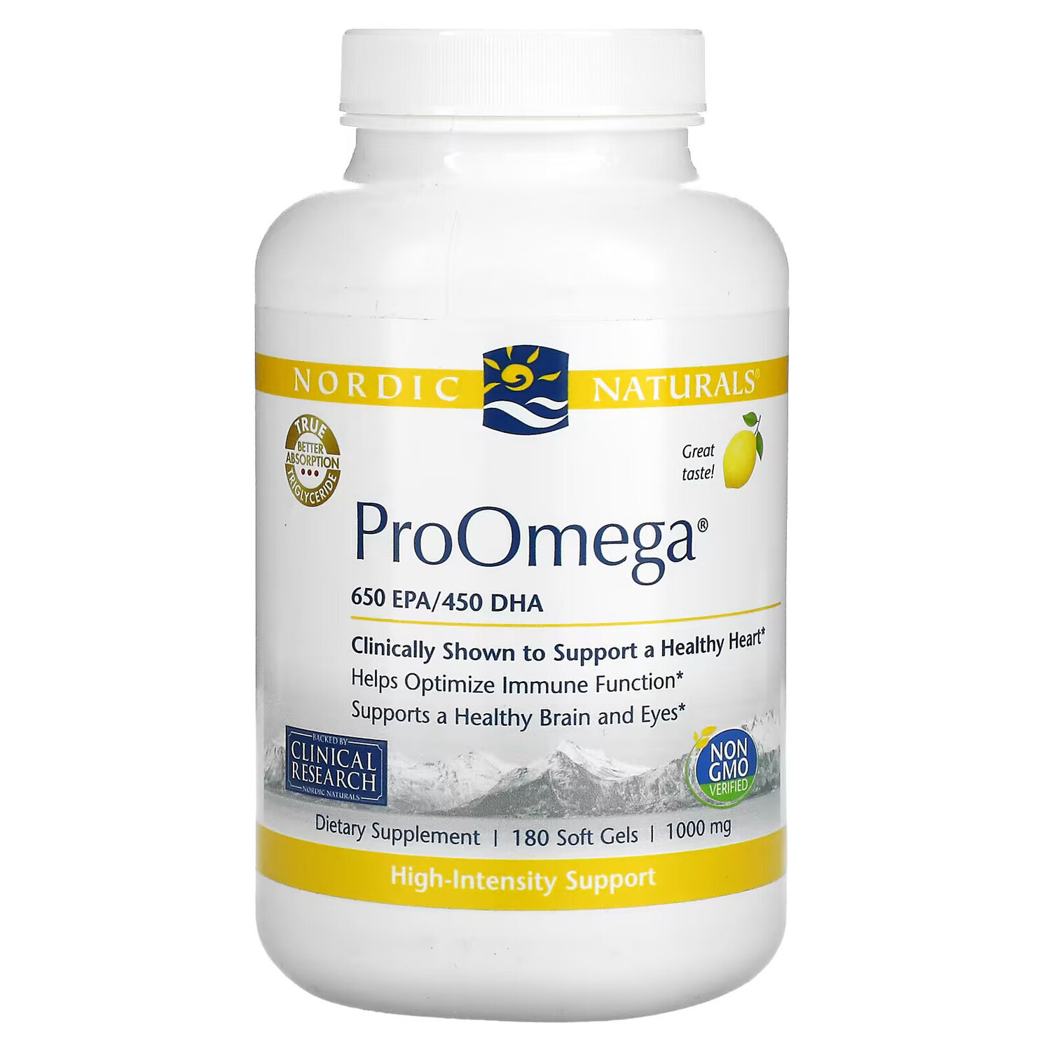 Nordic Naturals, ProOmega, со вкусом лимона, 1000мг, 180 мягких желатиновых капсул
Nordic Naturals, ProOmega, со вкусом лимона, 1000мг, 180 мягких желатиновых капсул