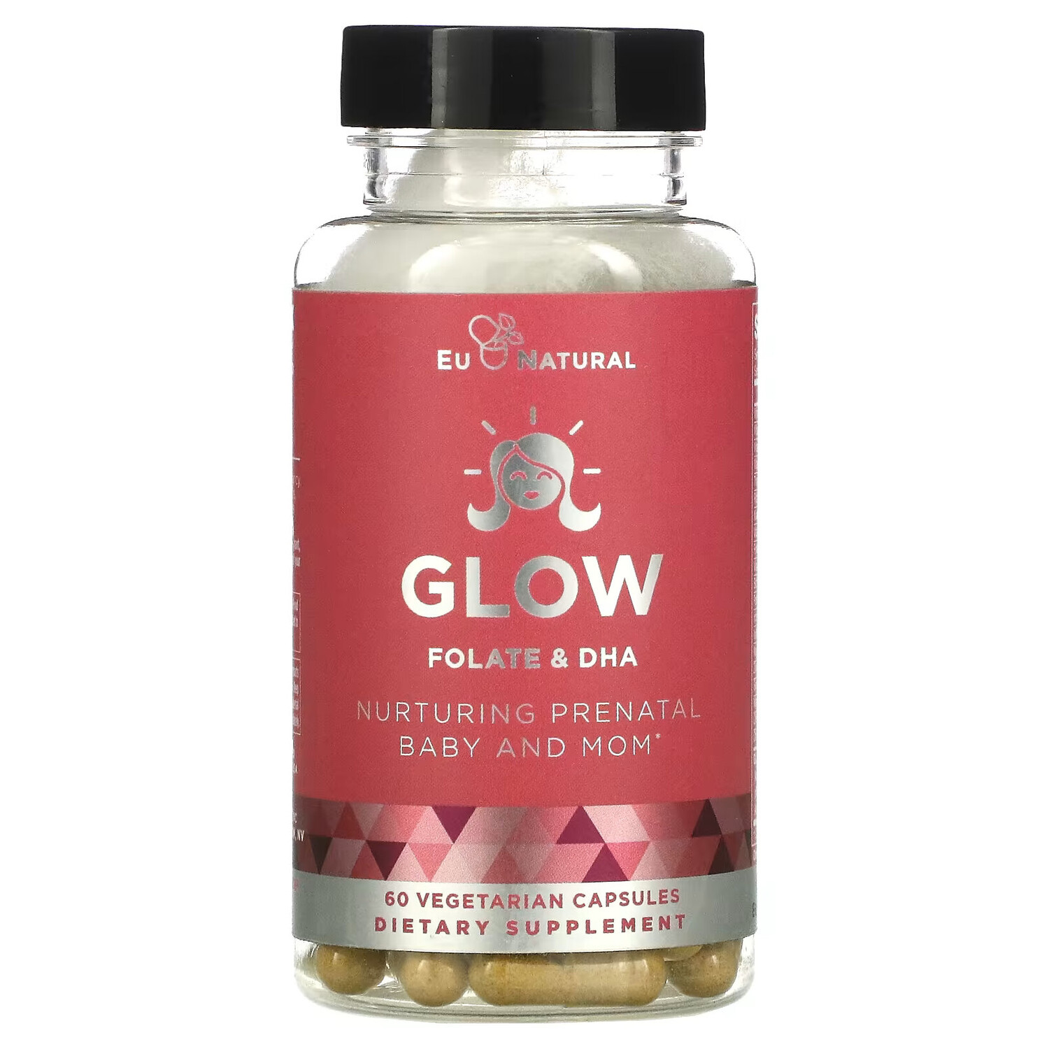 Eu Natural, Glow, фолат и ДГК, 60 вегетарианских капсул
Eu Natural, Glow, фолат и ДГК, 60 вегетарианских капсул