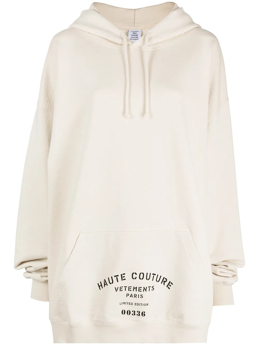 Худи с кулиской и надписью VETEMENTS, белый
Худи с кулиской и надписью VETEMENTS, белый