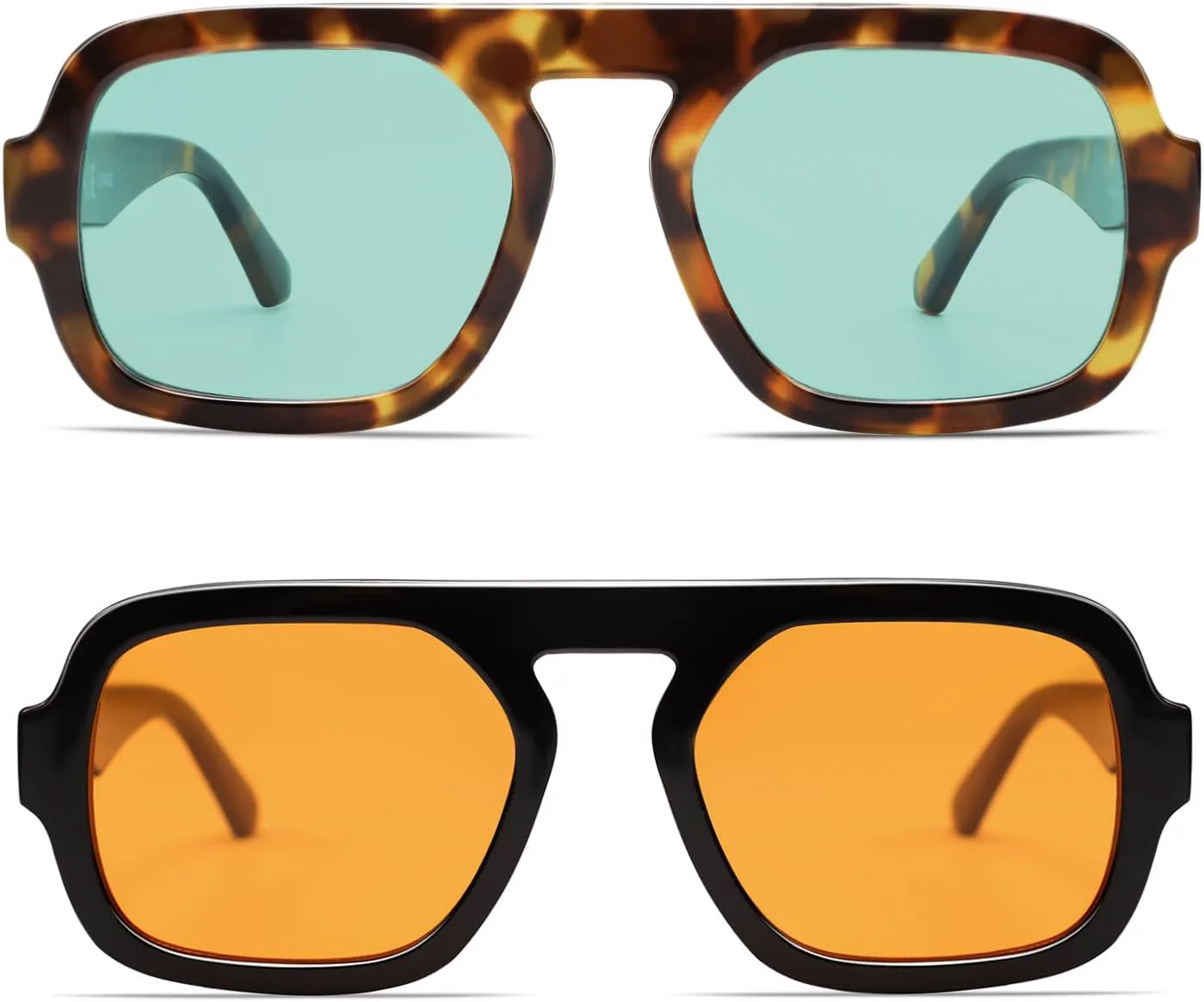 Солнцезащитные очки-авиаторы VANLINKER, ретро, квадратные, унисекс, винтаж 70-х, большие, плоская верхняя часть VL9826, 2 шт, черепаховый/зеленый&черный/оранжевый
Солнцезащитные очки-авиаторы VANLINKER, ретро, квадратные, унисекс, винтаж 70-х, большие, плоская верхняя часть VL9826, 2 шт, черепаховый/зеленый&черный/оранжевый