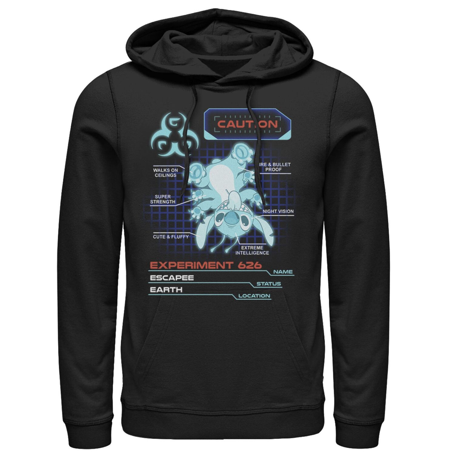 Мужская толстовка с капюшоном Disney Lilo & Stitch Experiment 626 Status Blue Grid
Мужская толстовка с капюшоном Disney Lilo & Stitch Experiment 626 Status Blue Grid