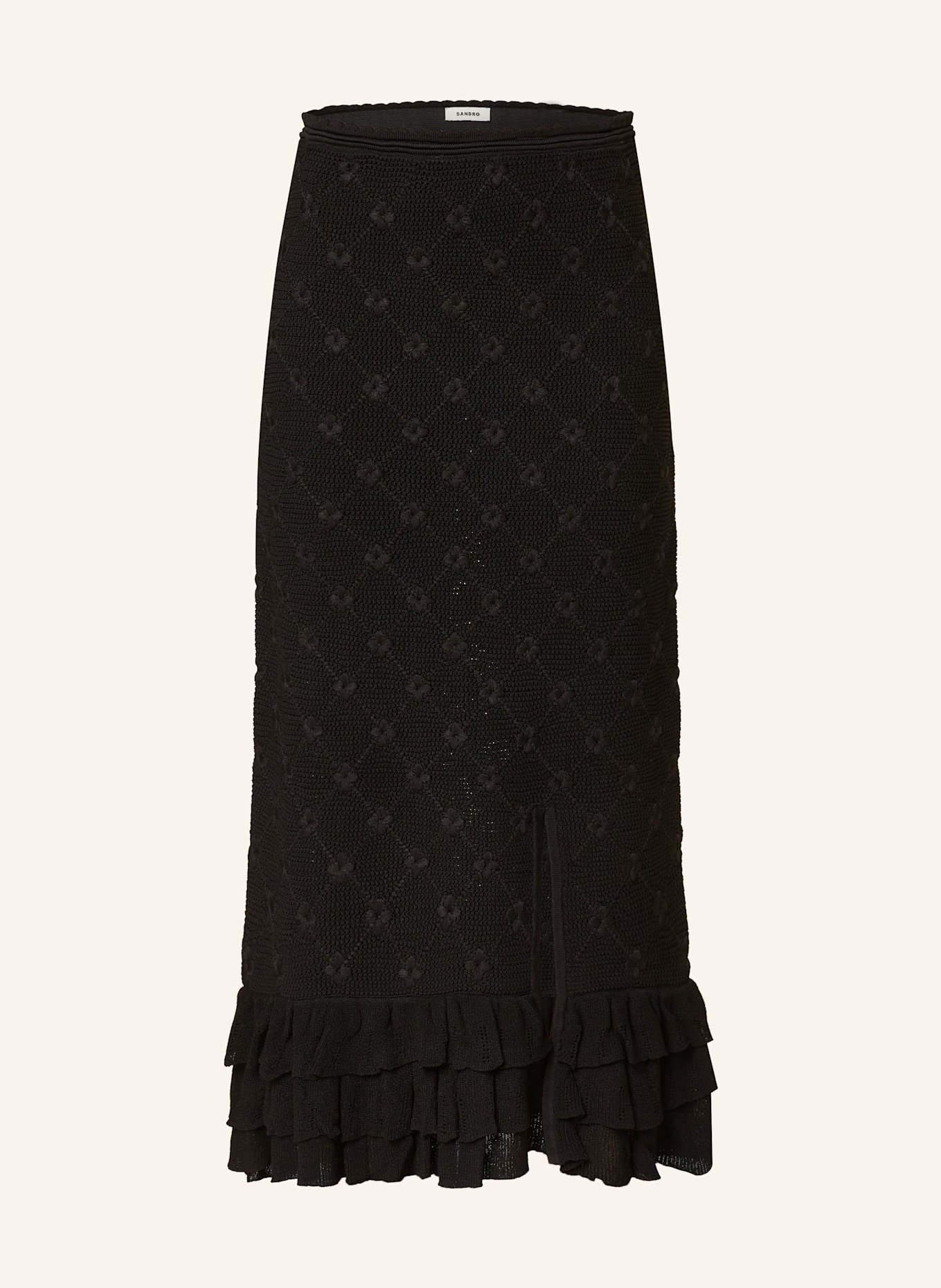 Юбка из микса материалов с воланами Sandro, черный
Юбка из микса материалов с воланами Sandro, черный