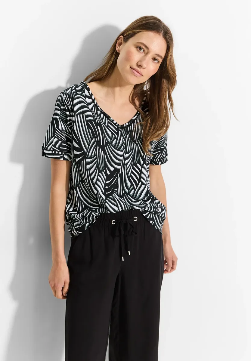 Футболка Cecil из тонкой пряжи, черный 
Футболка Cecil из тонкой пряжи, черный