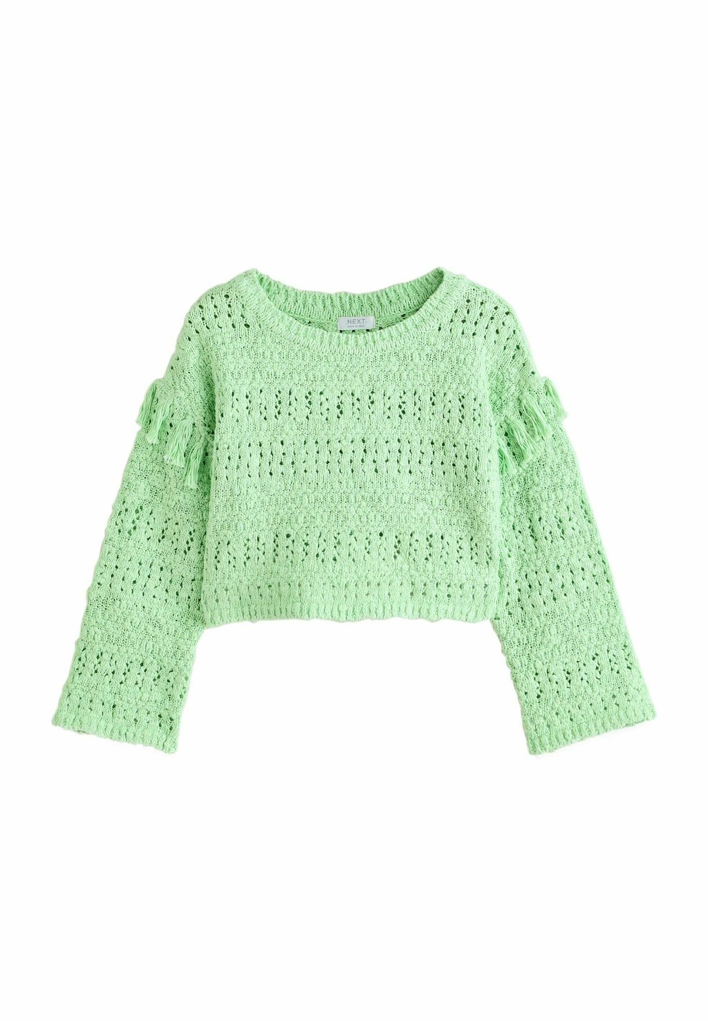 Свитер TASSLE CROCHET Next, светло-зеленый 
Свитер TASSLE CROCHET Next, светло-зеленый