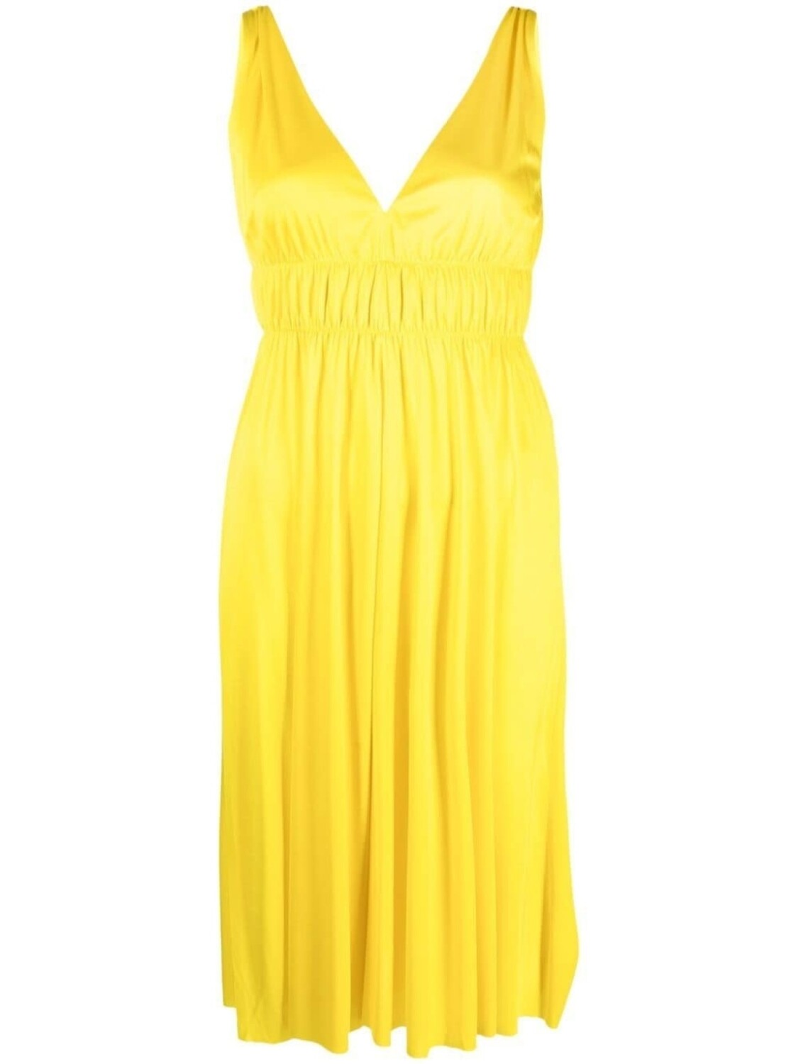 P.A.R.O.S.H. платье с V-образным вырезом и сборками, желтый
P.A.R.O.S.H. платье с V-образным вырезом и сборками, желтый