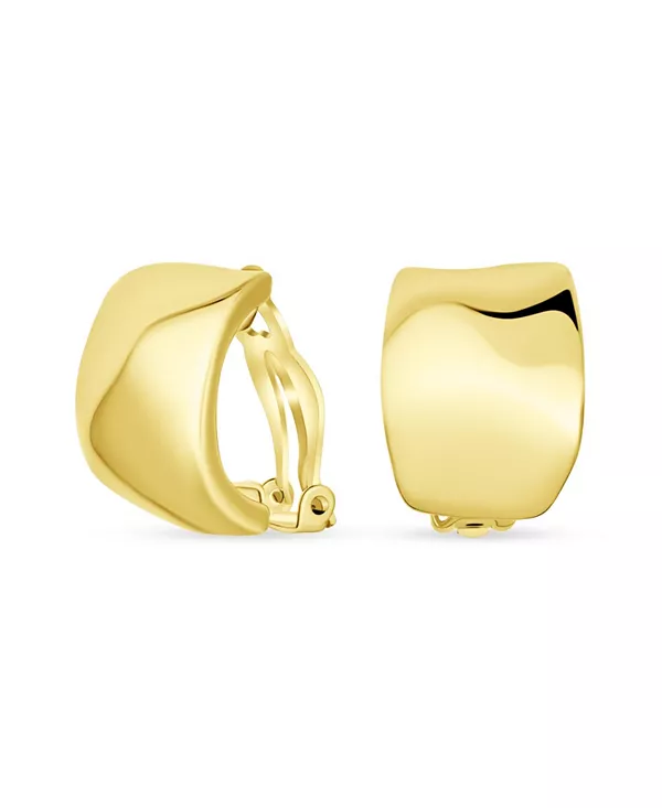 Геометрические кованые куполообразные серьги-клипсы в форме полукольца для непроколотых ушей Bling Jewelry, yellow
Геометрические кованые куполообразные серьги-клипсы в форме полукольца для непроколотых ушей Bling Jewelry, yellow