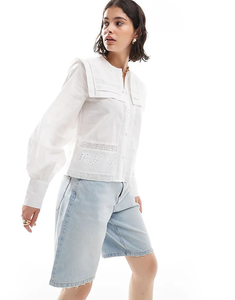 Рубашка с вышитым узором и матросским воротником от ASOS DESIGN
Рубашка с вышитым узором и матросским воротником от ASOS DESIGN