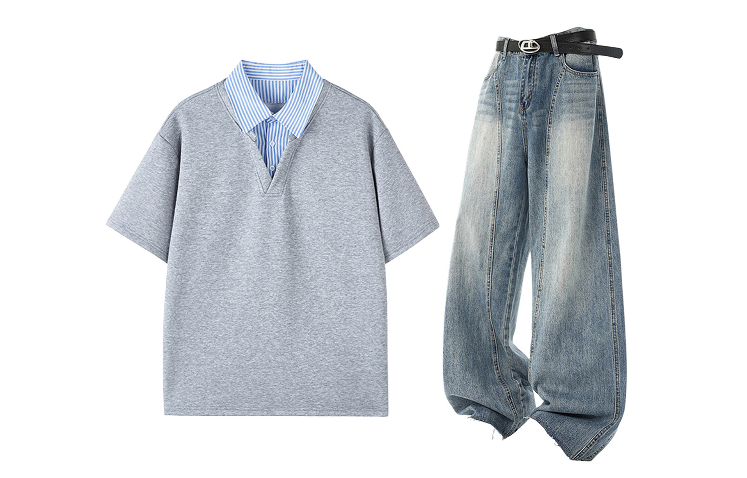 Футболка Casual Sportswear Unisex с воротником X1617, серый short-sleeved+синий jeans
Футболка Casual Sportswear Unisex с воротником X1617, серый short-sleeved+синий jeans