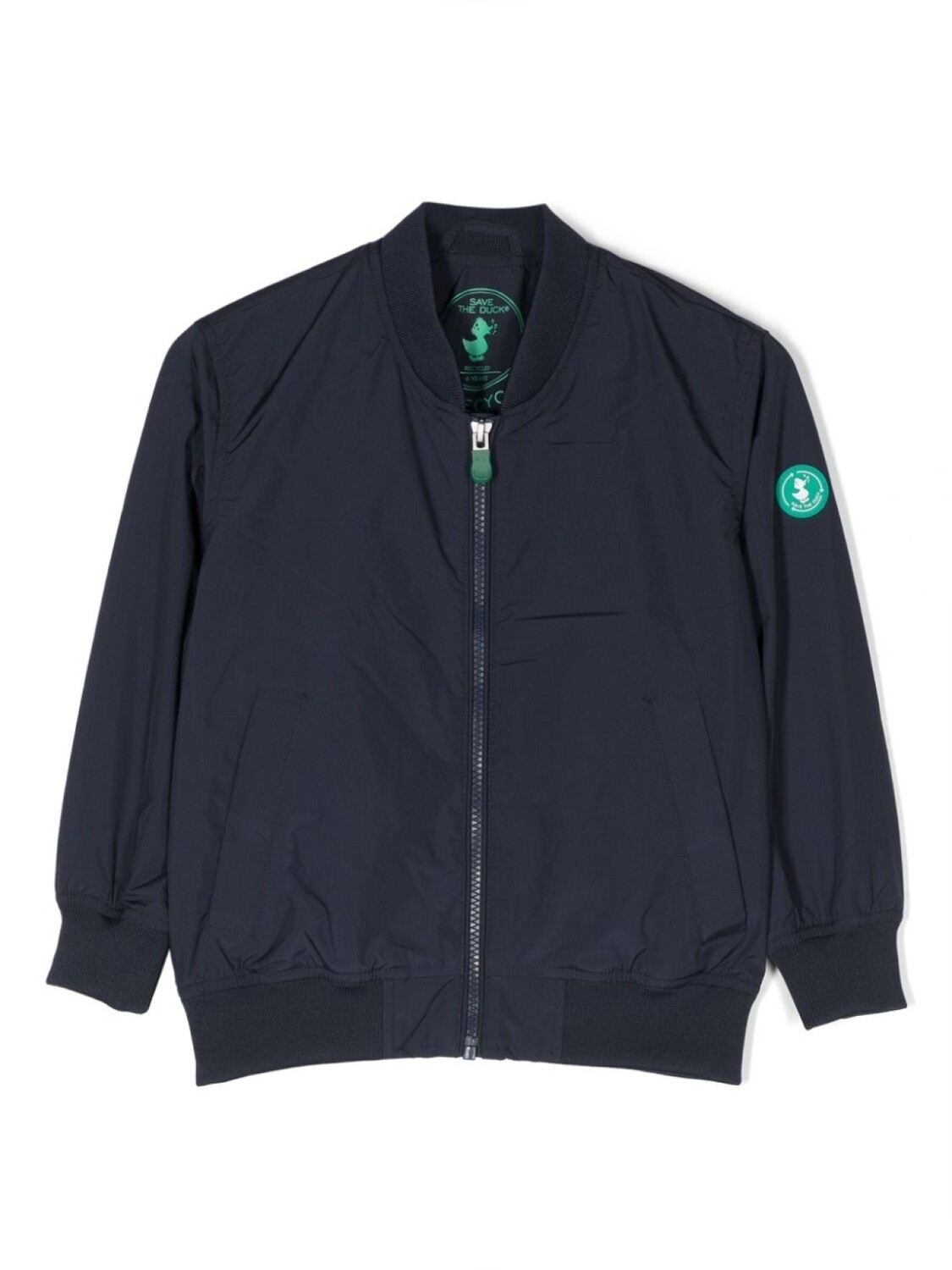 Save The Duck бомбер из переработанного полиэстера с логотипом, синий