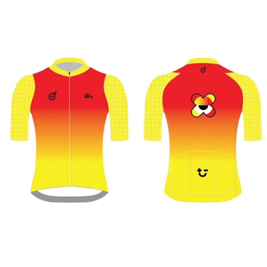 Женская веломайка Monton Skull Monton Symbols, размер 3XL, желтый/красный 
Женская веломайка Monton Skull Monton Symbols, размер 3XL, желтый/красный