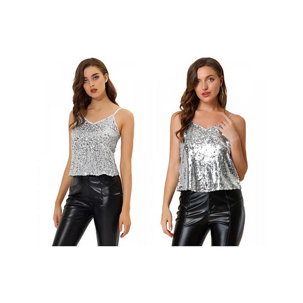 2 упаковки женских топов-ками с пайетками на тонких бретелях Inspire Chic, Silver Silver White
2 упаковки женских топов-ками с пайетками на тонких бретелях Inspire Chic, Silver Silver White
