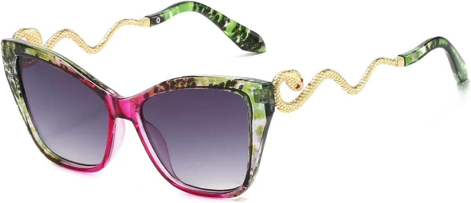 Винтажные солнцезащитные очки «кошачий глаз» для женщин и мужчин в стиле панк, популярные, роскошные, сексуальные, металлические, с защитой от УФ-излучения UV400 TYUVIVO, Green Purple Gray
Винтажные солнцезащитные очки «кошачий глаз» для женщин и мужчин в стиле панк, популярные, роскошные, сексуальные, металлические, с защитой от УФ-излучения UV400 TYUVIVO, Green Purple Gray