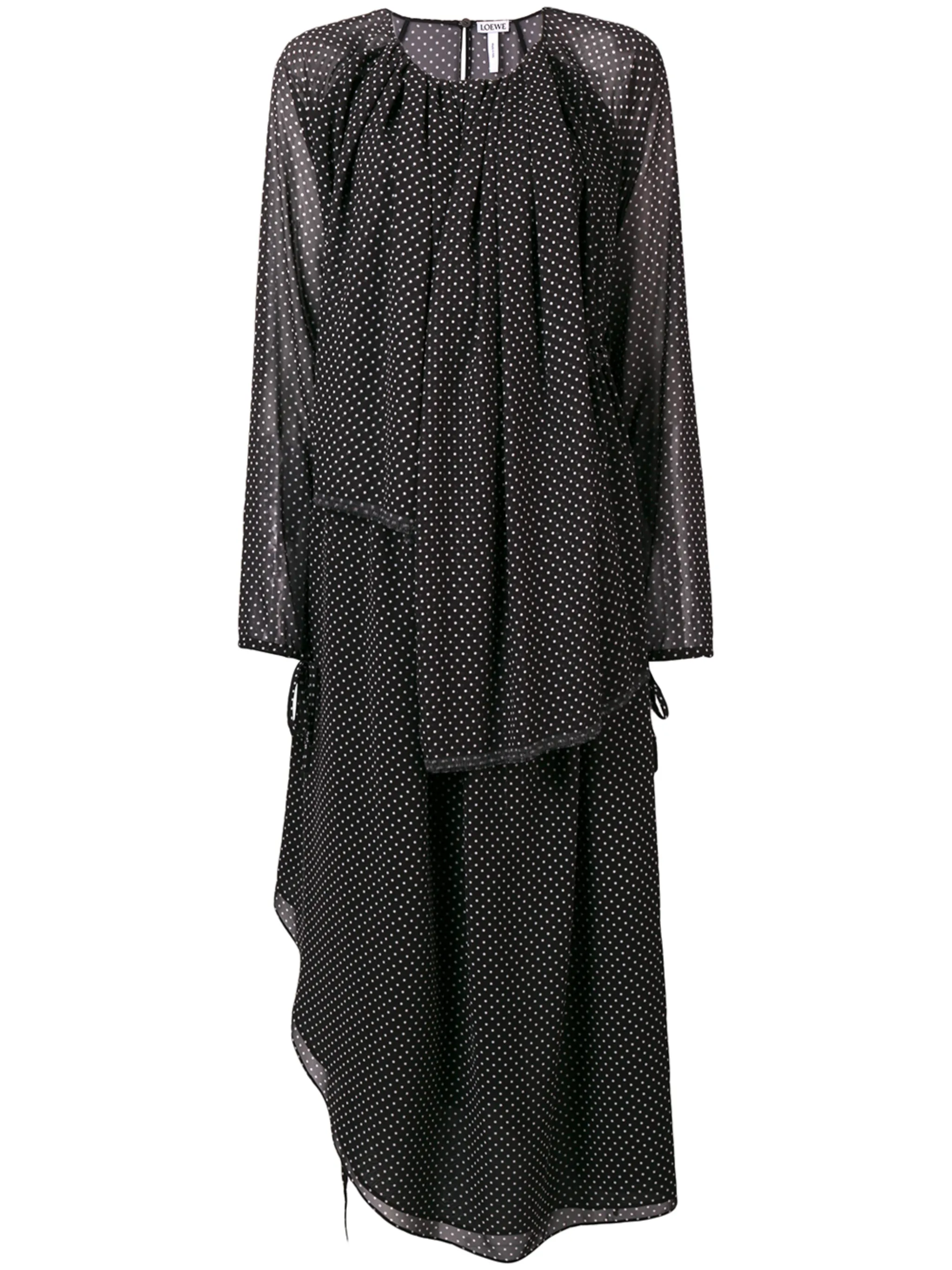 Прозрачное платье в горошек Loewe, черный
Прозрачное платье в горошек Loewe, черный