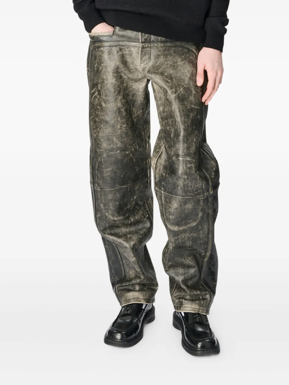 Кожаные брюки Moon с поясом Marine Serre, серый
Кожаные брюки Moon с поясом Marine Serre, серый