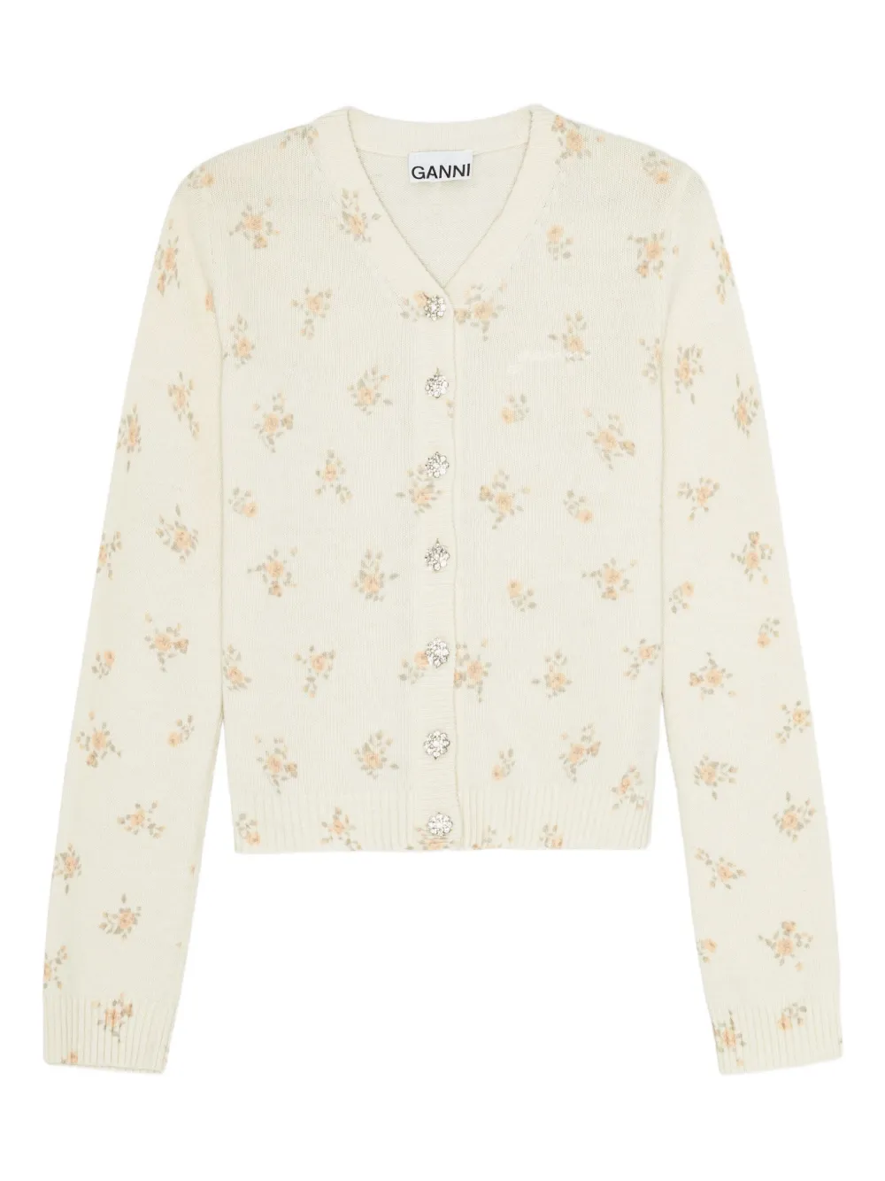 Кардиган с цветочным принтом GANNI, нейтральный
Кардиган с цветочным принтом GANNI, нейтральный
