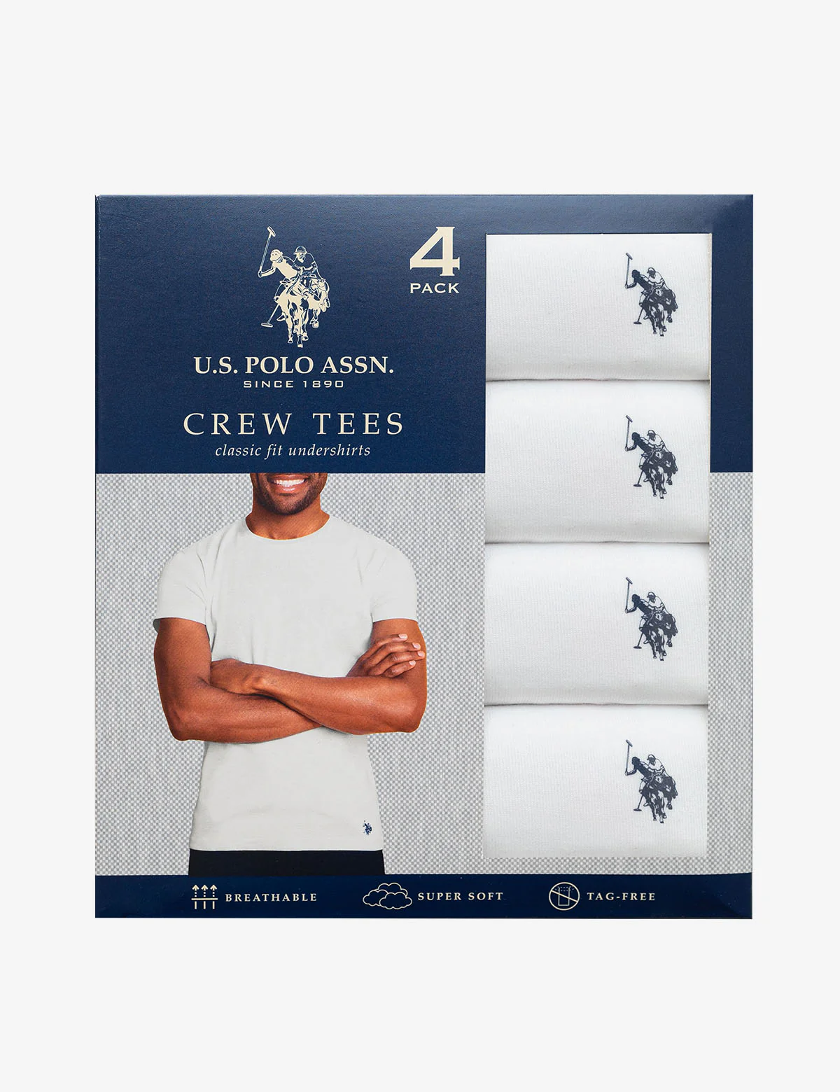 Комплект футболок U.S. Polo Assn 4 Pack Crew Neck, белый
Комплект футболок U.S. Polo Assn 4 Pack Crew Neck, белый