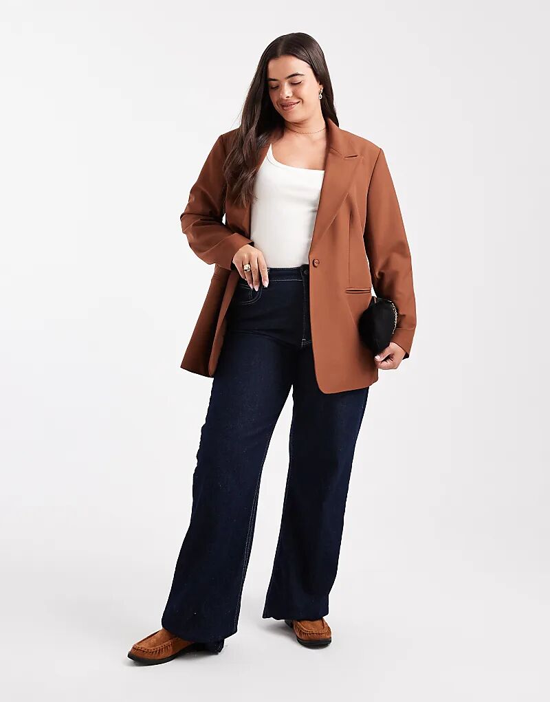 Свободный пиджак ASOS DESIGN Curve коричневого цвета
Свободный пиджак ASOS DESIGN Curve коричневого цвета