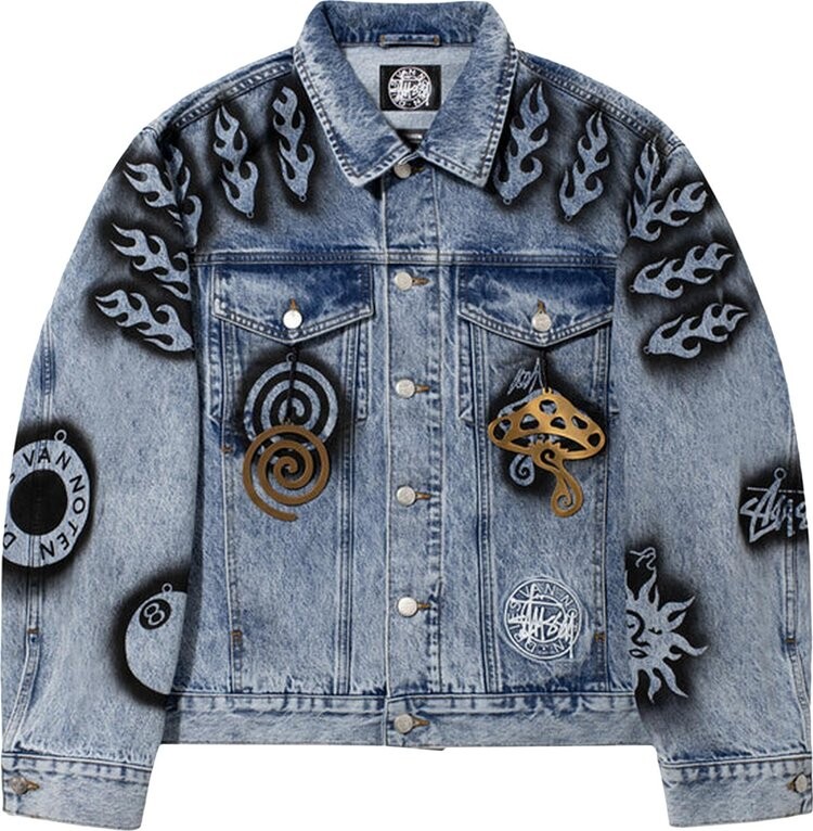 Куртка Stussy x Dries Van Noten Hand-Stencilled Denim Jacket 'Washed Blue', синий
Куртка Stussy x Dries Van Noten Hand-Stencilled Denim Jacket 'Washed Blue', синий