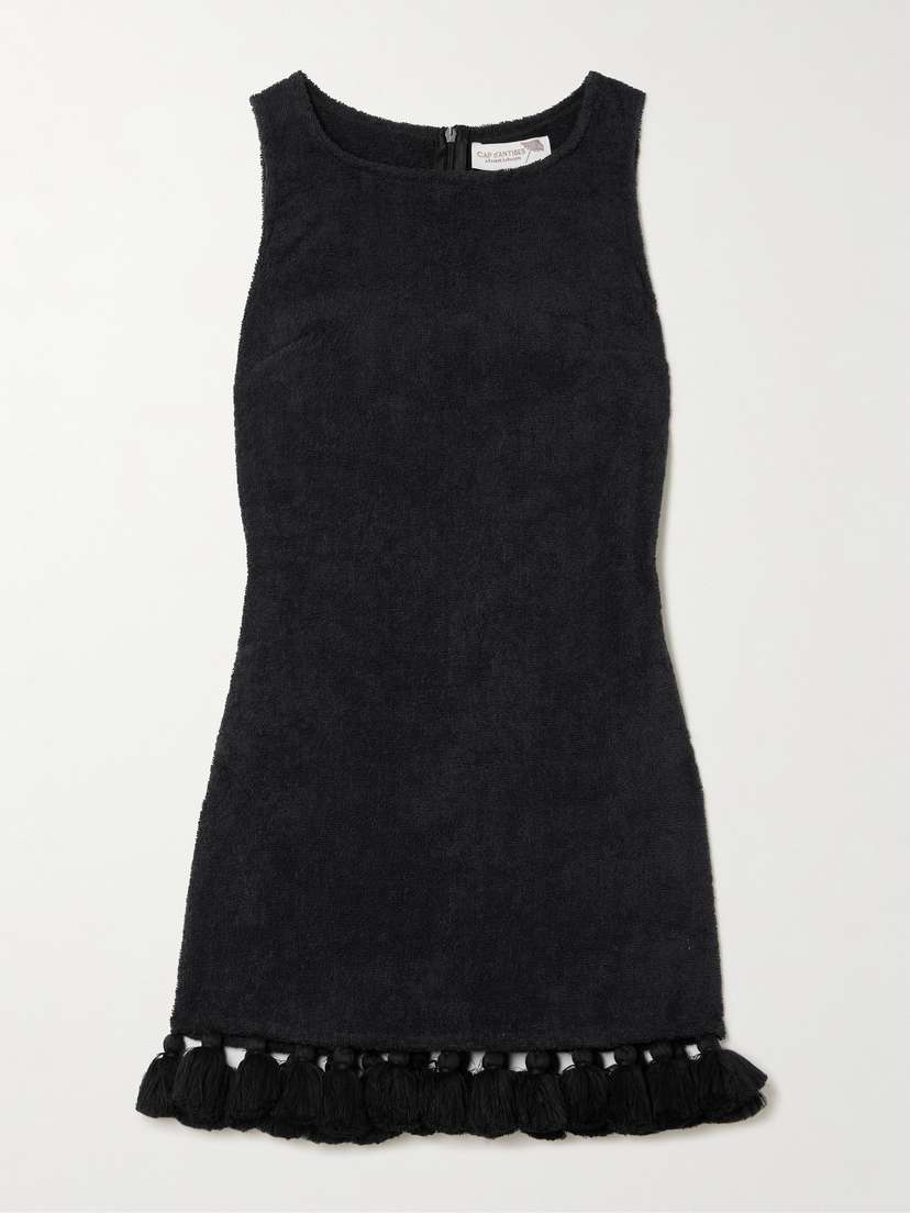 Мини-Платье из махрового хлопка с кисточками Cap D'Antibes, черный
Мини-Платье из махрового хлопка с кисточками Cap D'Antibes, черный