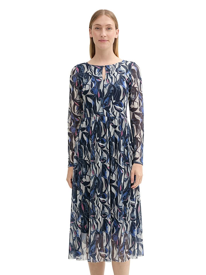 Длинное платье Tom Tailor, темно-синий 
Длинное платье Tom Tailor, темно-синий