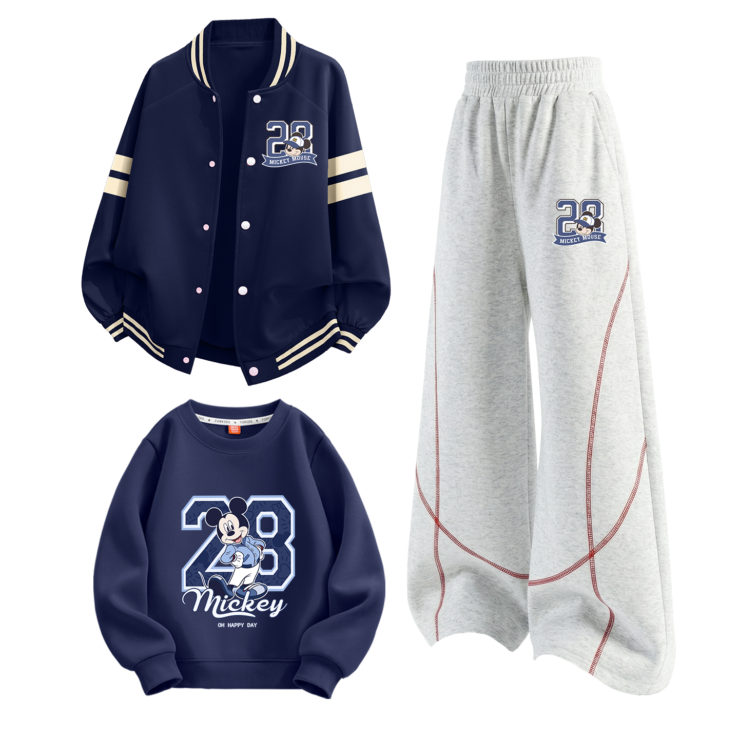 Детская повседневная спортивная одежда с круглым вырезом Moderate Disney, di 28 mickey mouse k темно-синий+di 28 mickey mouse k белый heather серый+di 28 chi темно-синий
Детская повседневная спортивная одежда с круглым вырезом Moderate Disney, di 28 mickey mouse k темно-синий+di 28 mickey mouse k белый heather серый+di 28 chi темно-синий