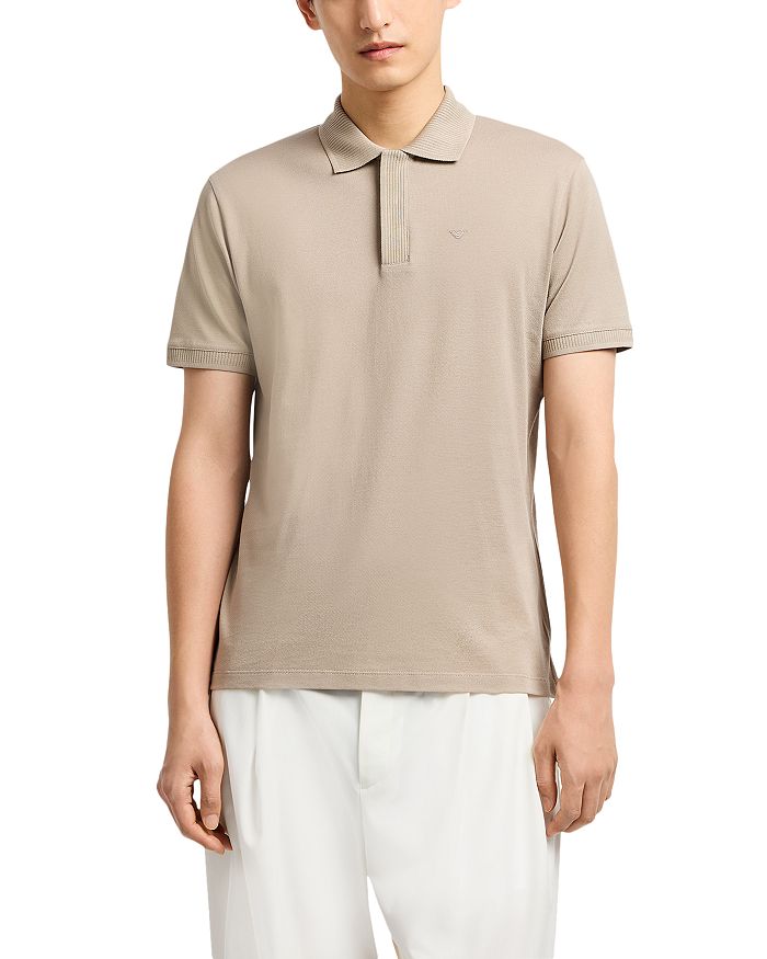 Хлопковое поло Emporio Armani, коричневый/бежевый
Хлопковое поло Emporio Armani, коричневый/бежевый