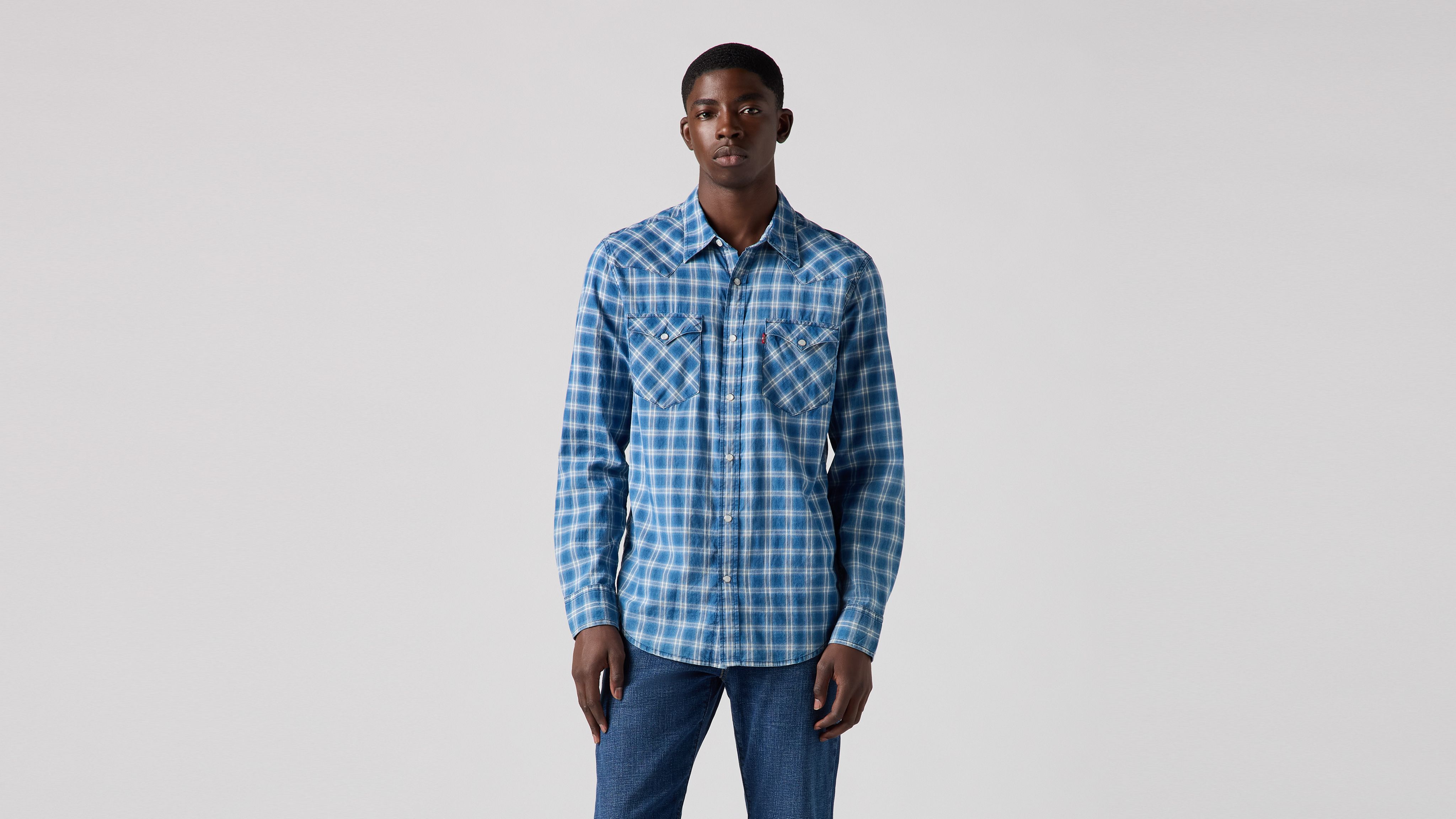 Классическая рубашка в стиле вестерн-стандарт Levi's, цвет Weaver Indigo Shadow Plaid - Medium Wash
Классическая рубашка в стиле вестерн-стандарт Levi's, цвет Weaver Indigo Shadow Plaid - Medium Wash
