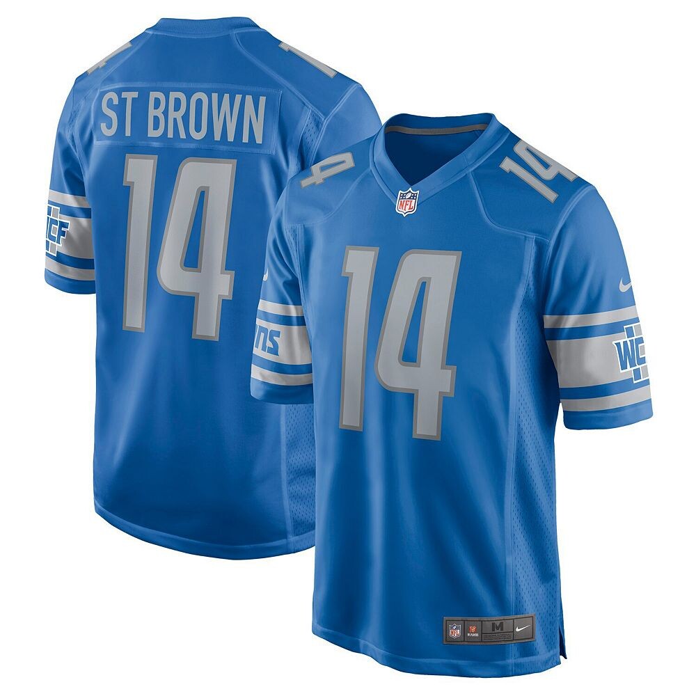 Мужское джерси Nike Amon-Ra St. коричневое синее Detroit Lions Game Player, цвет Lns Blue
Мужское джерси Nike Amon-Ra St. коричневое синее Detroit Lions Game Player, цвет Lns Blue