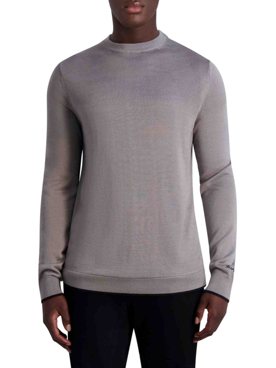 Приталенный свитер из шерстяной смеси с логотипом Karl Lagerfeld Paris, серый
Приталенный свитер из шерстяной смеси с логотипом Karl Lagerfeld Paris, серый