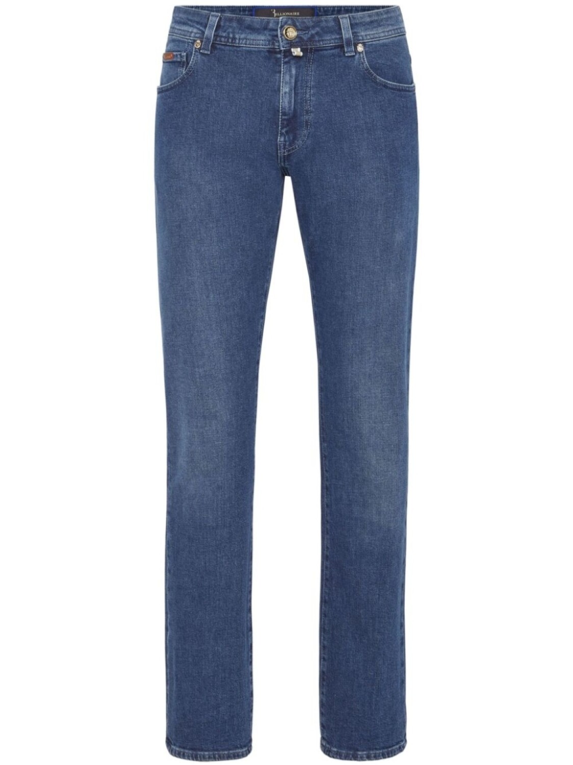 Billionaire джинсы классического кроя с нашивкой-логотипом, синий 
Billionaire джинсы классического кроя с нашивкой-логотипом, синий
