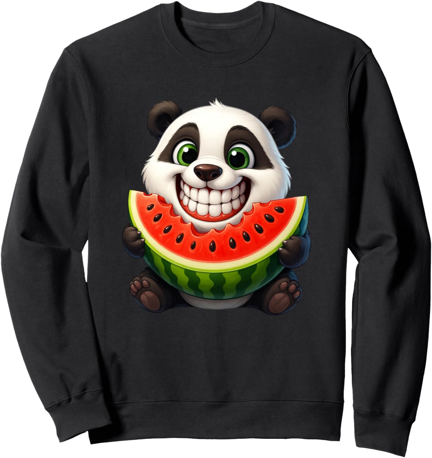 Толстовка с улыбающейся мультяшной пандой и арбузом на лето Happy Fruit Panda Designs, черный
Толстовка с улыбающейся мультяшной пандой и арбузом на лето Happy Fruit Panda Designs, черный