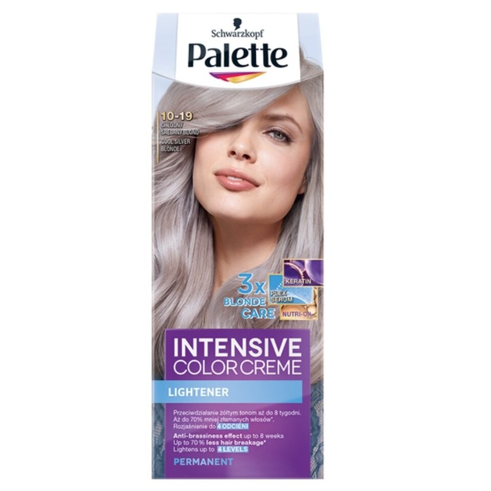 Palette Intensiv Color Creme Coloring Cream 10-19 Cool Silver Blonde
Palette Intensiv Color Creme Coloring Cream 10-19 Cool Silver Blonde