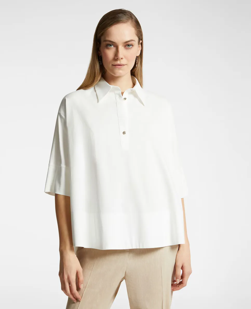 Женская оверсайз блуза из двух тканей Elena Miró, белый
Женская оверсайз блуза из двух тканей Elena Miró, белый