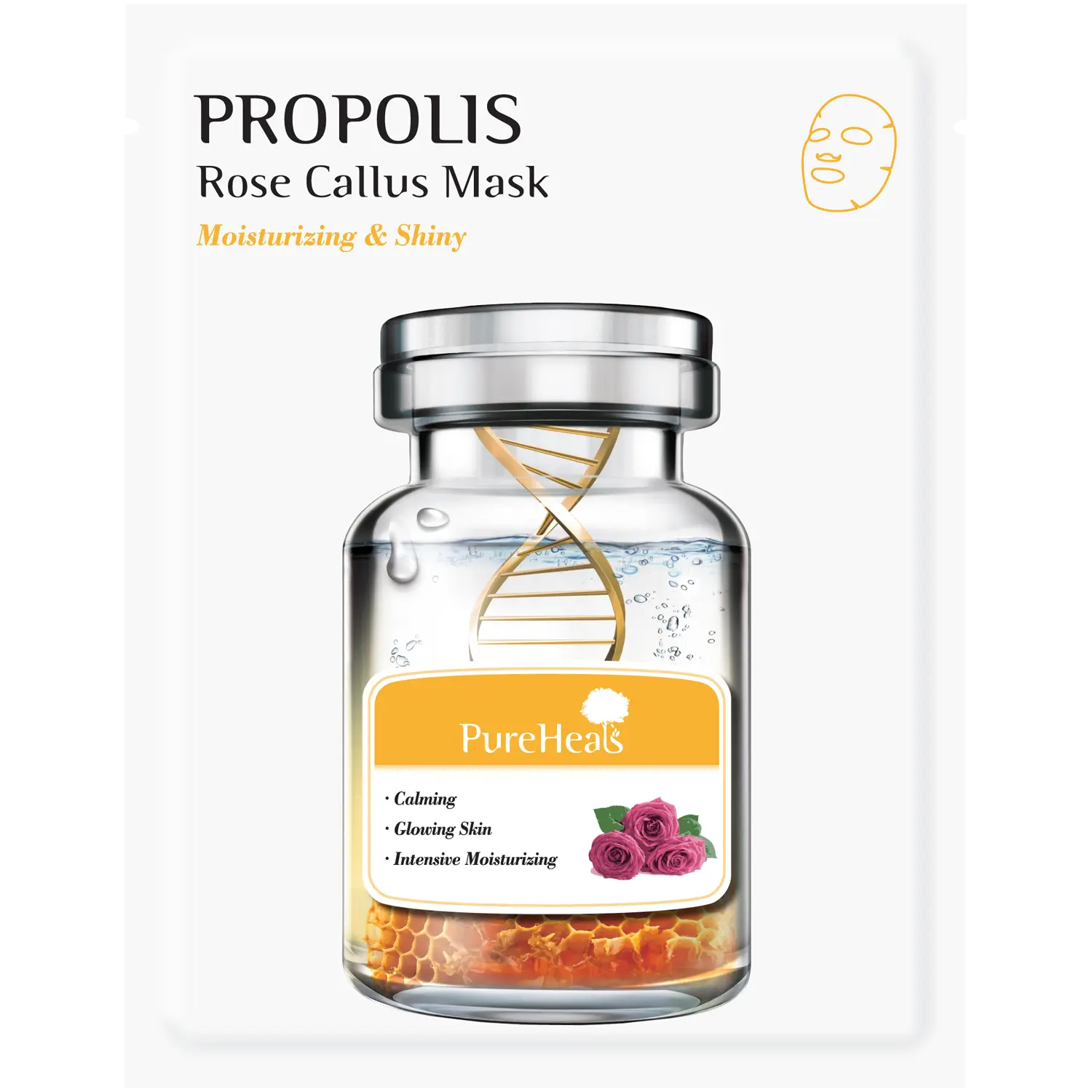 Pureheals увлажняющая и осветляющая маска для лица с прополисом и стволовыми клетками розы, 25 г
Pureheals увлажняющая и осветляющая маска для лица с прополисом и стволовыми клетками розы, 25 г