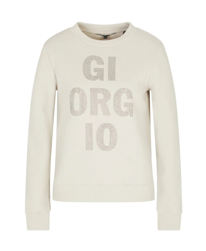 Свитшот с круглым вырезом и стразами Armani Exchange, желтый
Свитшот с круглым вырезом и стразами Armani Exchange, желтый