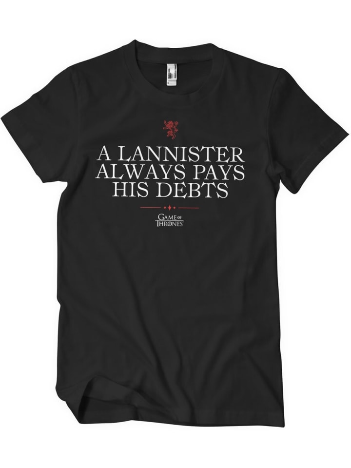 Футболка A Lannister Always Pays His Debts T-Shirt Game of Thrones, черный
Футболка A Lannister Always Pays His Debts T-Shirt Game of Thrones, черный