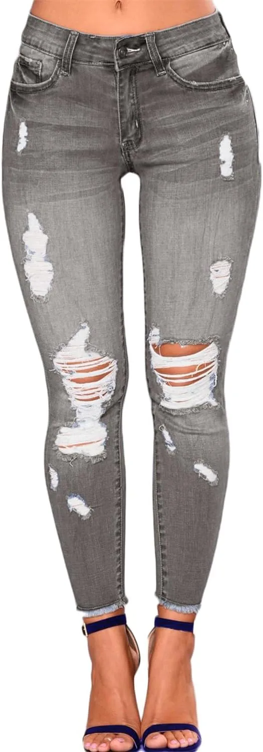 Женские джинсы Skinny Ripped с эффектом потертости
Женские джинсы Skinny Ripped с эффектом потертости
