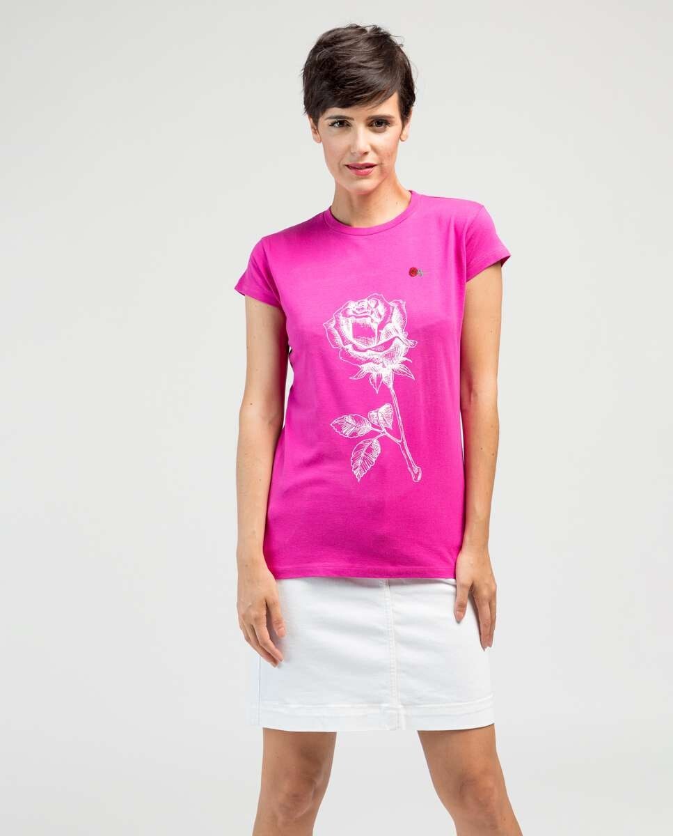 Женская футболка с короткими рукавами и принтом спереди De la Roca, розовый
Женская футболка с короткими рукавами и принтом спереди De la Roca, розовый