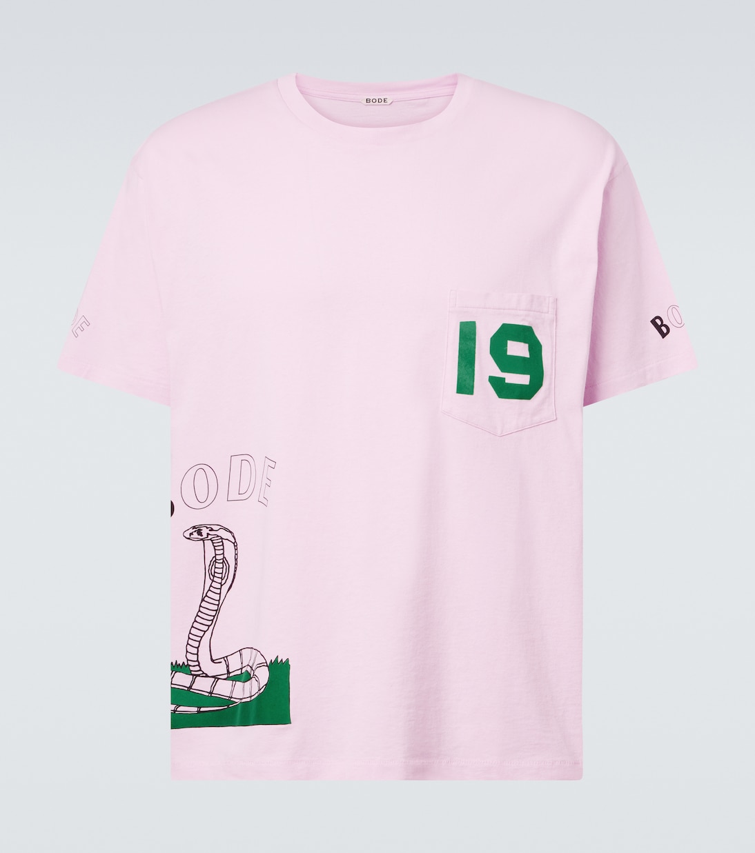 Футболка из хлопкового джерси с принтом Cobra Bode, розовый
Футболка из хлопкового джерси с принтом Cobra Bode, розовый