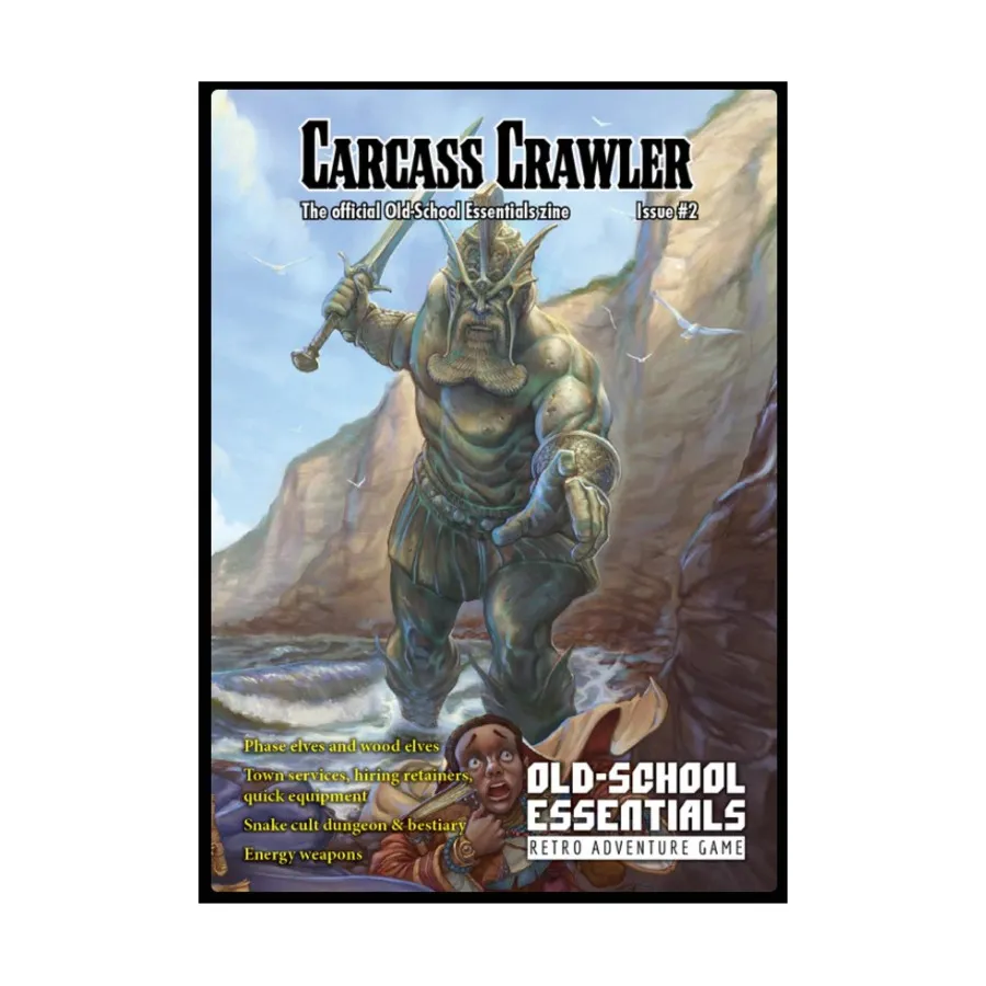 Carcass Crawler #2 "Elves, Town Services, Energy Weapons", Old-School Essentials, мягкая обложка
Carcass Crawler #2 "Elves, Town Services, Energy Weapons", Old-School Essentials, мягкая обложка