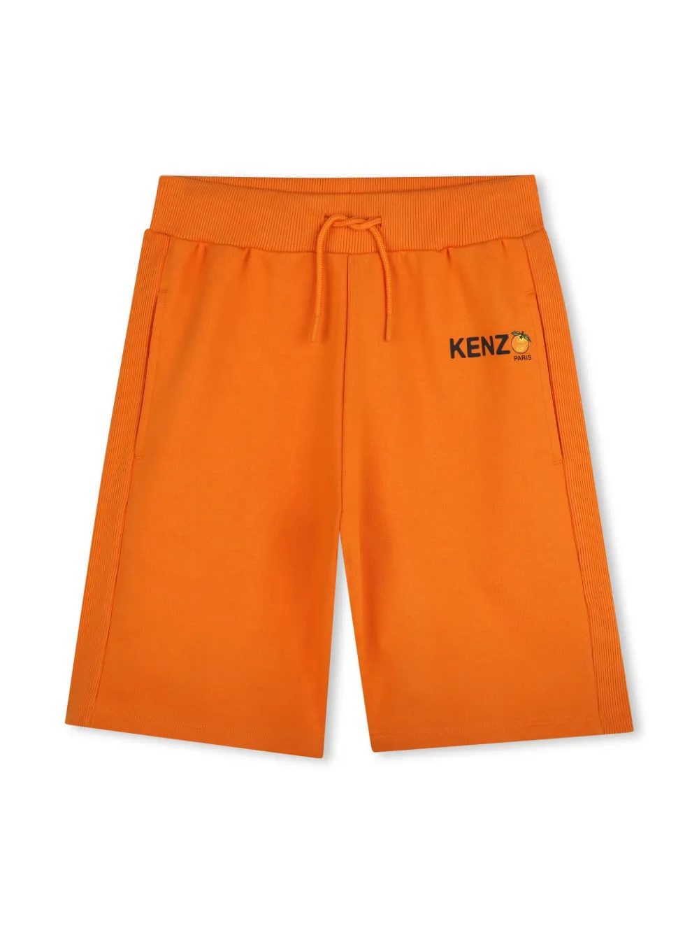 Шорты-бермуды с принтом Kenzo Kids, оранжевый 
Шорты-бермуды с принтом Kenzo Kids, оранжевый